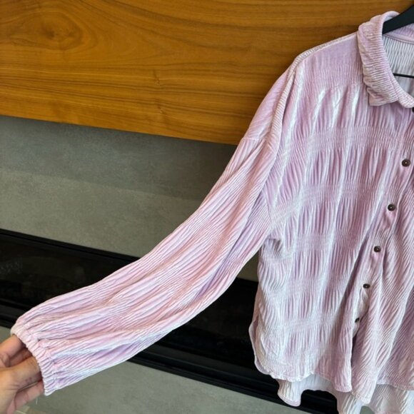 Free People velvet blouse My Best Top By, Size M - Picture 5 of 11